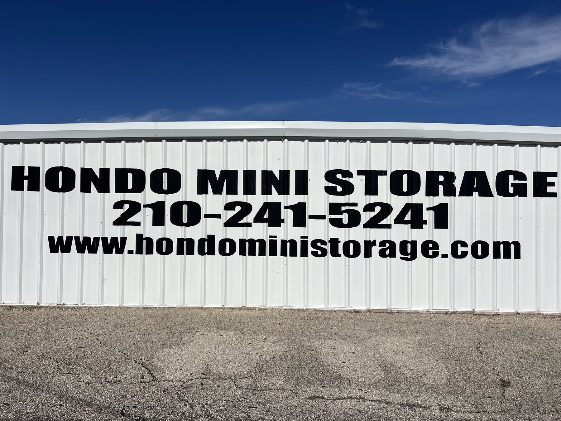 Hondo Mini Storage front signage